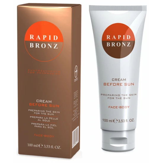 RAPID BRONZ - BEFORE SUN 100 ML – KRÉM NA TVÁR A TELO, KTORÝ ZVYŠUJE TVORBU MELANÍNU.
